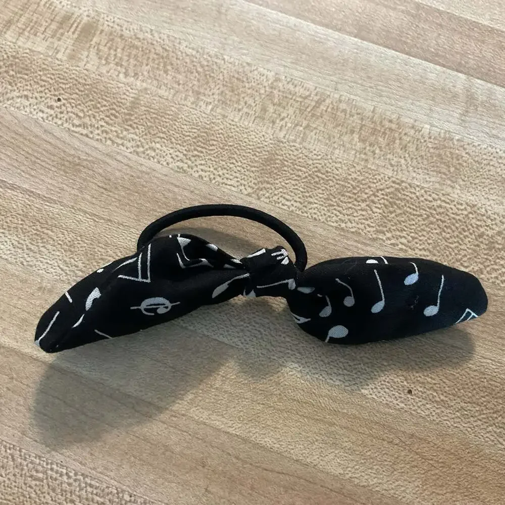 Set of 3 Handmade Fabric Knot Bow Hair Tie Ponytail Holders